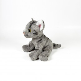 12 CM SITTING GRAY TABBY...