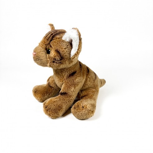 SITTING ORANGE TABBY CAT PLUSH TOY,...