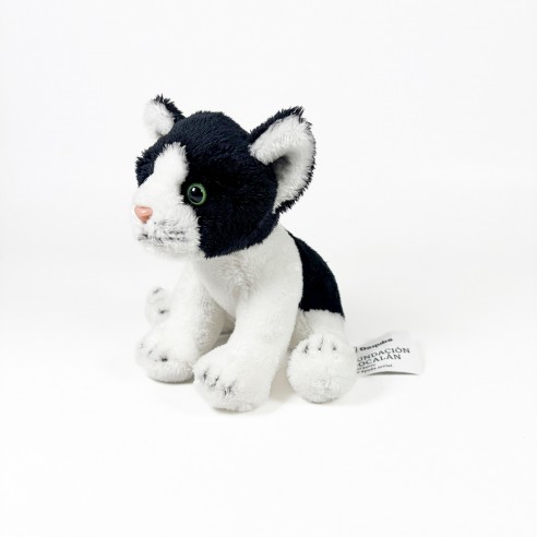 12 CM BLACK-AND-WHITE SITTING CAT...