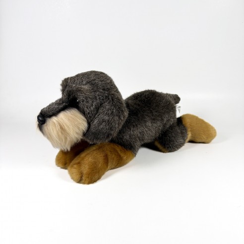 25CM LYING-DOWN DACHSHUND PLUSH TOY...