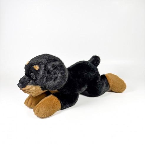 PELUCHE ROTTWEILER TUMBADO 25CM...