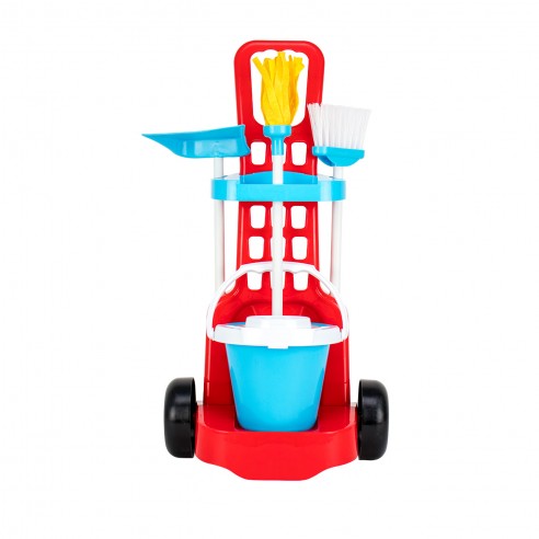 LARGE RED CLEANING CART T00988