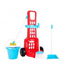 LARGE RED CLEANING CART T00988 2