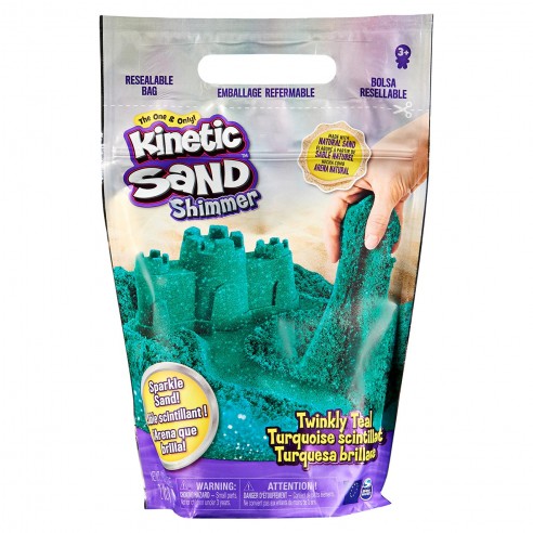 TURQUOISE SHINY SAND BAG KINETIC SAND...