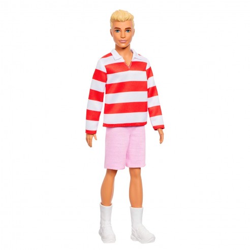 MUÑECO KEN FASHIONISTA POLO RAYAS...