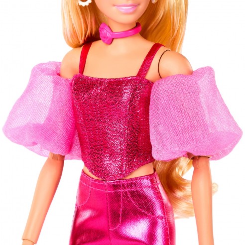 Barbie Deluxe Metallic doll with pink corset