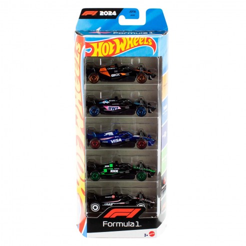 PACK 5 VEHÍCULOS F1 JGF58 HOT WHEELS