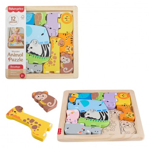 PUZZLE DE MADERA DE ANIMALES JFG10...