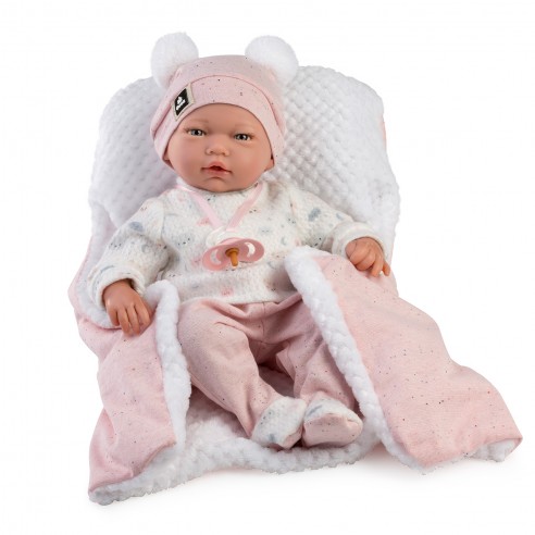 MUÑECA REBORN GALA JERSEY BLANCO 38CM...