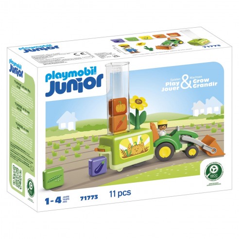 PLAYMOBIL JUNIOR 71773 TRACTOR WITH...
