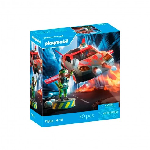 PLAYMOBIL HERO WITH VEHICLE 71832