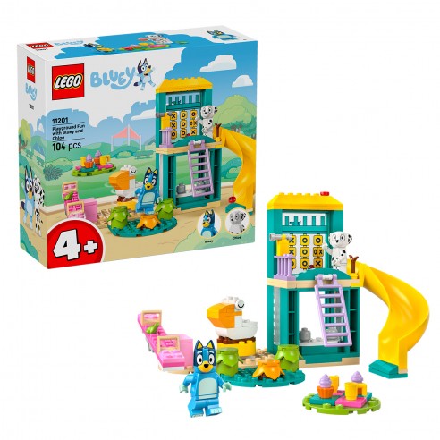 PARQUE DE JUEGOS CON BLUEY Y CHLOE...
