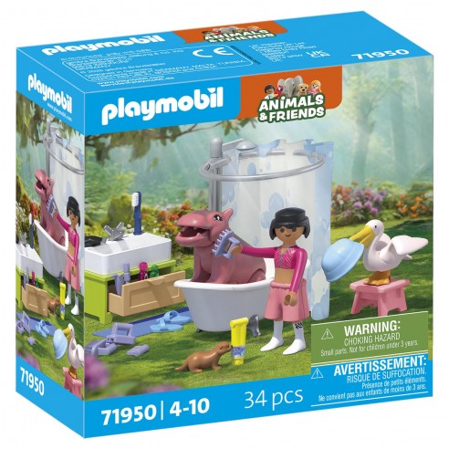 FUN BATH TIME WITH ANIMALS AND...
