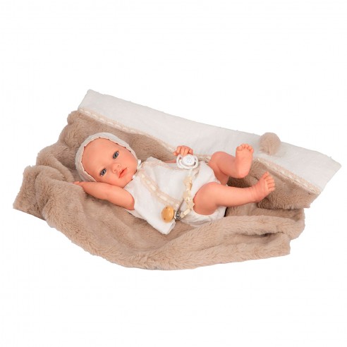 38 CM JADE REBORN DOLL WITH BLANKET...