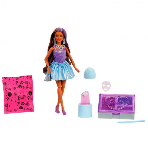BARBIE PARTY UNBOXED GRWM DOLL PURPLE...