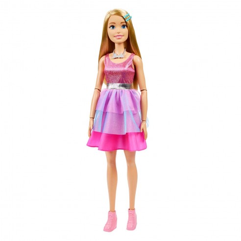 MUÑECA BARBIE 71 CM VESTIDO ROSA...
