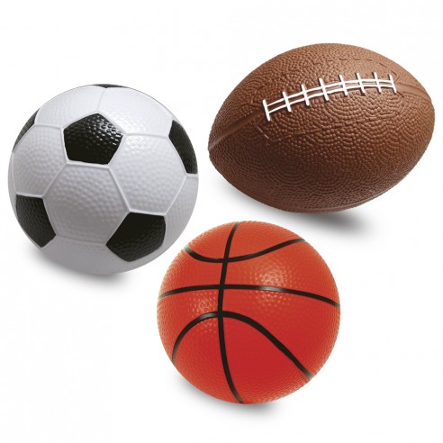 3-PACK OF MULTISPORT BALLS WITH PUMP...