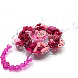 SET OF PINK WOODEN BEADS TO... 2