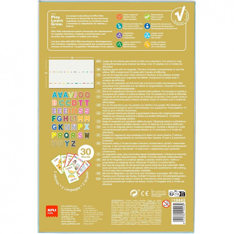 MAGNETS ALPHABET 19443 APPLI MAGNETS ALPHABET 19443 APPLI