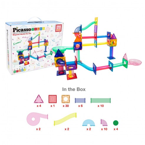 MAGNETIC MARBLE TRACK 71 PIECES...