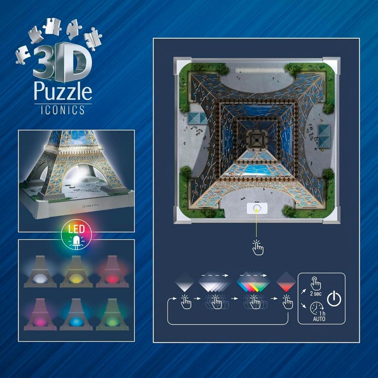PUZZLE ICONICS 3D TORRE EIFFEL... PUZZLE ICONICS 3D TORRE EIFFEL...