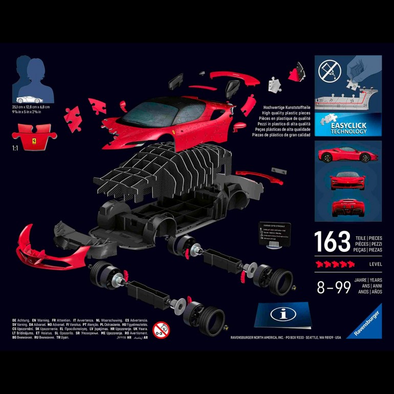 PUZZLE 3D FERRARI SF90 STRADALE... PUZZLE 3D FERRARI SF90 STRADALE...