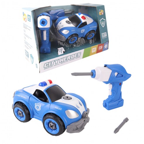 RC POLICE CAR BUILD-IT-YOURSELF SET,...