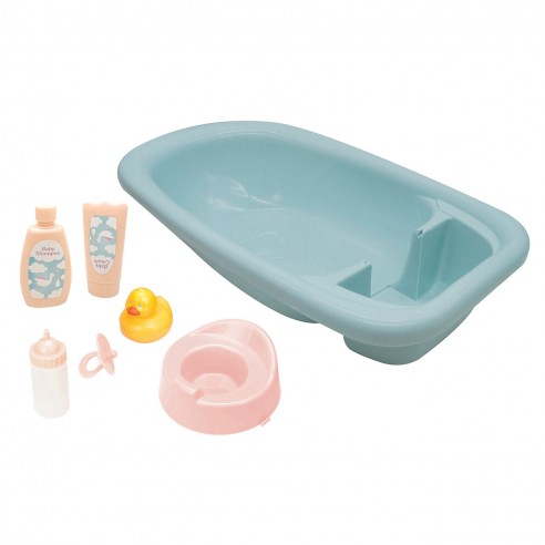 BLUE BATH TUB FOR DOLLS WITH 7...
