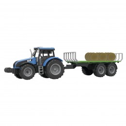 BLUE TRACTOR WITH TRAILER...