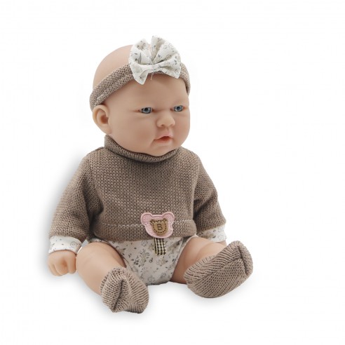 26-CM DOLL IN BROWN PANTS SET  T01063