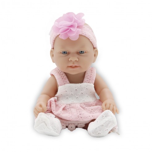 26-CM DOLL IN A PINK DRESS SET T01066