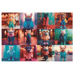 PUZZLE 200 ANIMALES DE MODA... 2