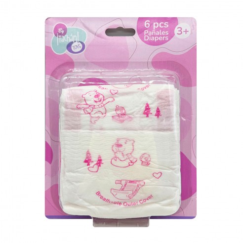 KIT OF 6 DIAPERS FOR DOLLS - TACHAN