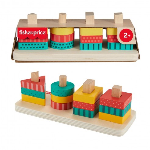 WOODEN STACKING SHAPES HXV05 FISHER...