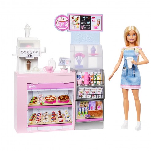 BARBIE DOLL AND HER COFFEE SHOP HXN94...