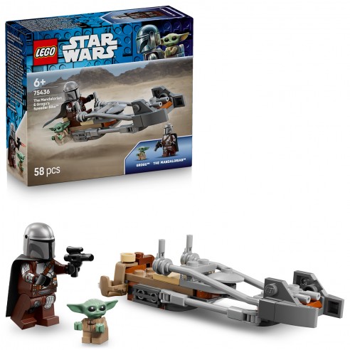 Mandalorian Speeder Bike and Grogu...