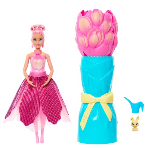 BARBIE PETAL POP DOLL - PINK TULIP...