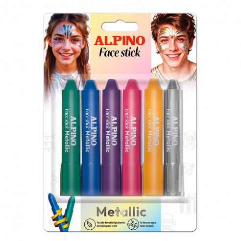 BLISTER 6 FACE STICKS METÁLICOS...