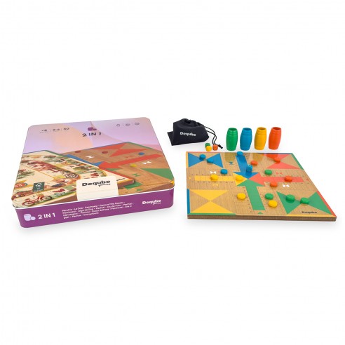 PARCHÍS OCA METAL BOX MADERA D00322