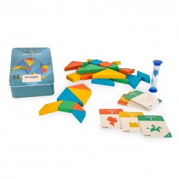 4 TANGRAM MADERA EN CAJA...