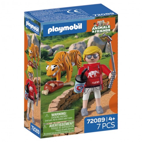 ZOO: TIGRE Y VISITANTE 72089 PLAYMOBIL
