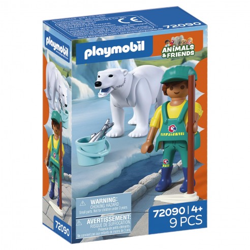 ZOO: POLAR BEAR AND CARETAKER 72090...