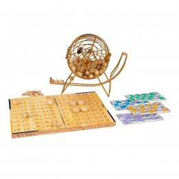 DELUXE WOODEN BINGO SET D00328
