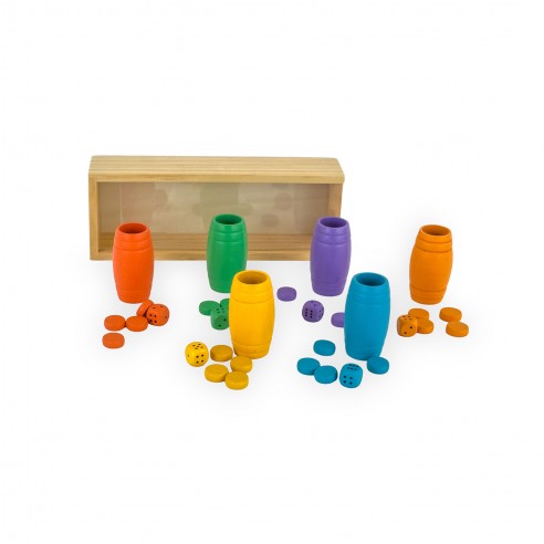 ACC. WOODEN PARCHÍS SET FOR 6 PLAYERS...