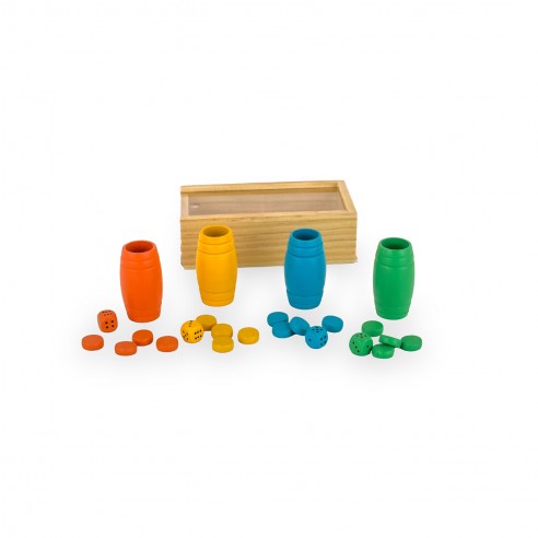 ACC. WOODEN PARCHÍS SET FOR 4 PLAYERS...