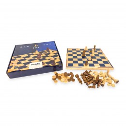 CHESS - WOODEN CHECKERS D00342