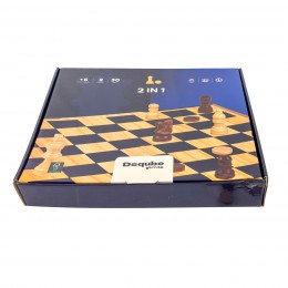 CHESS - WOODEN CHECKERS D00342 2