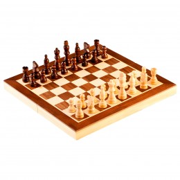 CHESS SET WITH WOOD INLAY... 2