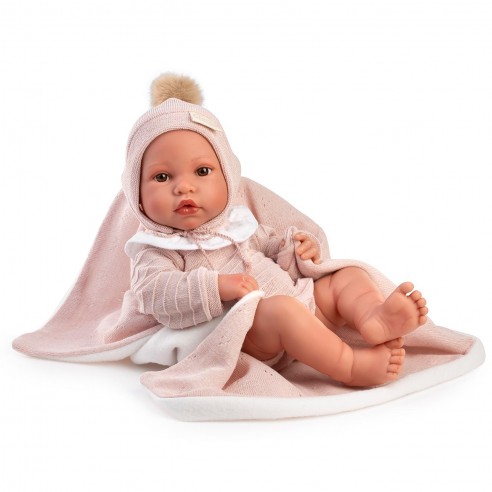 ERIKA NEWBORN DOLL, PINK TOQUILLA...