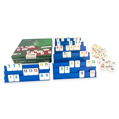 RUMMY 6-PLAYER METAL BOX D00346